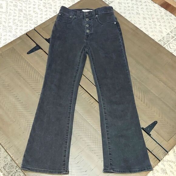 Madewell Cali Demi-Boot Faded Black Jeans Sz 24 - Picture 3 of 12